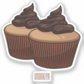 Sticker Illustration de Cupcake (Recto)