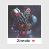 Sticker Illustration de Cyborg en crise infinie (Feuille)