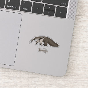 Sticker Illustration de dessin animé d'Anteater happy