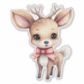 Sticker Illustration de dessin animé de cerfs de bébés mig (Devant)