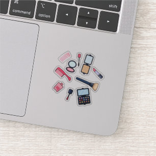 Sticker Illustration de dessin animé de cosmétiques / maqu
