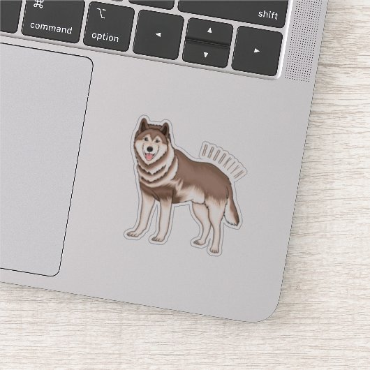 Sticker Illustration de dessin animé de husky sibérien (Détail)