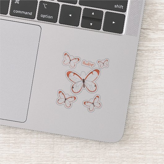 Sticker illustration de dessin animé de papillon à ailes d (Détail)