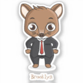 Sticker Illustration de dessin animé de rat mignon (Recto)