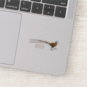 Sticker illustration de dessin animé d'oiseau faisan de Re