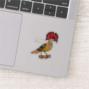 Sticker Illustration de dessin animé d'oiseau moucherolle