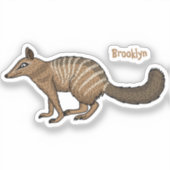 Sticker Illustration de dessin animé joyeux numbat (Recto)