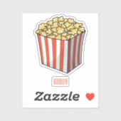 Sticker Illustration de dessin animé Popcorn (Feuille)