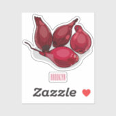 Sticker Illustration de dessin animé Shallot (Feuille)