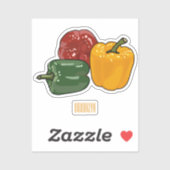Sticker Illustration de dessin de Capsicum (Feuille)