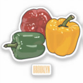 Sticker Illustration de dessin de Capsicum (Recto)