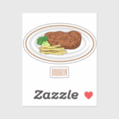 Sticker Illustration de dessin de steak (Feuille)
