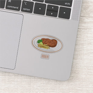 Sticker Illustration de dessin de steak