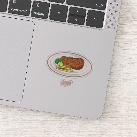 Sticker Illustration de dessin de steak (Détail)