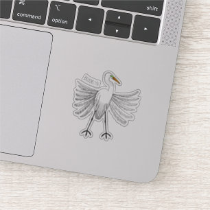 Sticker Illustration de dessin d'oiseau de grand feu