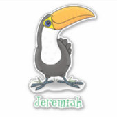 Sticker Illustration de dessin humoristique du toucan joye (Devant)