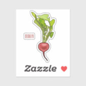 Sticker Illustration de dessin Radish (Feuille)