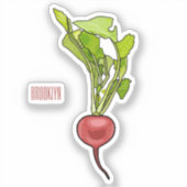 Sticker Illustration de dessin Radish (Recto)