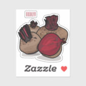 Sticker Illustration de dessin sur la betterave (Feuille)