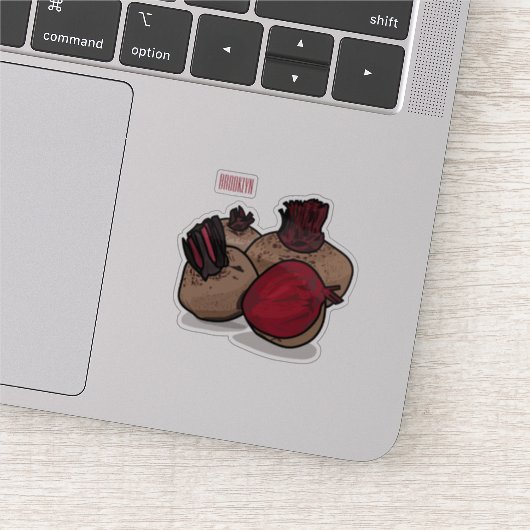 Sticker Illustration de dessin sur la betterave (Détail)
