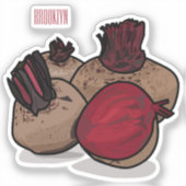 Sticker Illustration de dessin sur la betterave (Recto)
