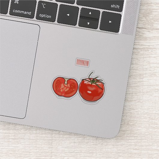 Sticker Illustration de dessin sur la tomate (Détail)