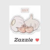 Sticker Illustration de dessin sur l'ail (Feuille)