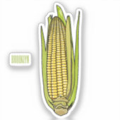 Sticker Illustration de dessin sur le maïs (Recto)