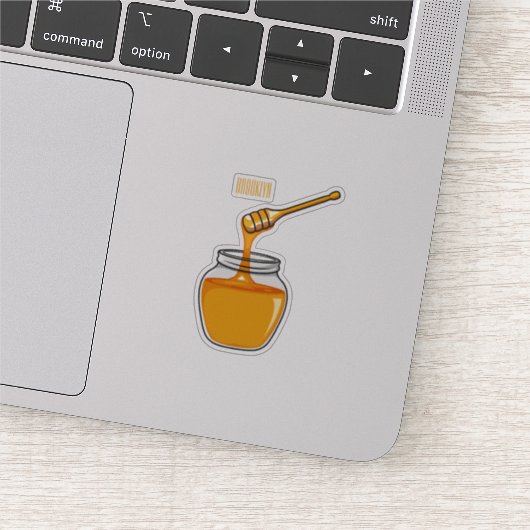 Sticker Illustration de dessin sur le miel (Détail)