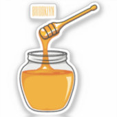 Sticker Illustration de dessin sur le miel (Recto)