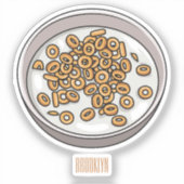 Sticker Illustration de dessin sur les céréales (Recto)