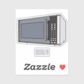 Sticker Illustration de dessin sur micro-ondes (Feuille)