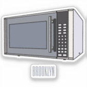 Sticker Illustration de dessin sur micro-ondes (Recto)