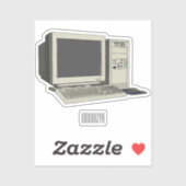 Sticker Illustration de dessin sur ordinateur (Feuille)