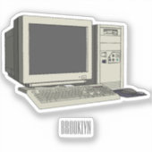 Sticker Illustration de dessin sur ordinateur (Recto)