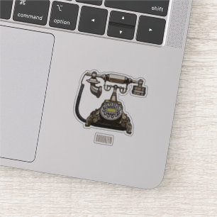 Sticker Illustration de dessin téléphonique