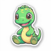 Sticker Illustration de dinosaure de dessin (Recto)