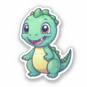 Sticker Illustration de dinosaure de dessin (Recto)