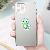 Sticker Illustration de dinosaure de dessin (Téléphone)
