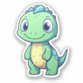 Sticker Illustration de dinosaure de dessin (Recto)