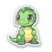 Sticker Illustration de dinosaure de dessin (Recto)