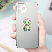 Sticker Illustration de dinosaure de dessin (Téléphone)