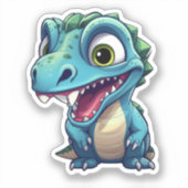 Sticker Illustration de dinosaure de dessin (Recto)