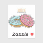 Sticker Illustration de Donut (Feuille)