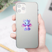 Sticker Illustration de dragon de dessin animé (Téléphone)