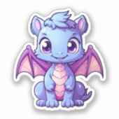 Sticker Illustration de dragon de dessin animé (Recto)