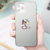 Sticker Illustration de dragon de dessin animé (Téléphone)