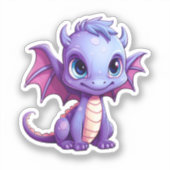 Sticker Illustration de dragon de dessin animé (Recto)
