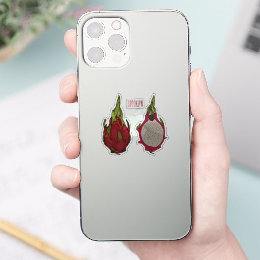 Sticker Illustration de dragon fruit (Téléphone)