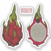 Sticker Illustration de dragon fruit (Recto)